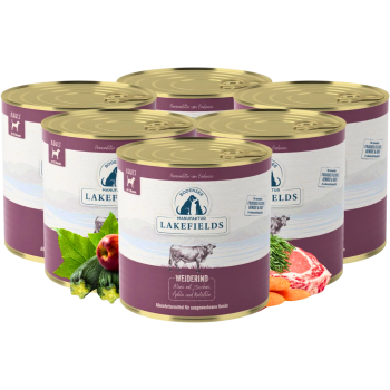 Preview: Lakefields Nassfutter-Menü Rind 6x800g